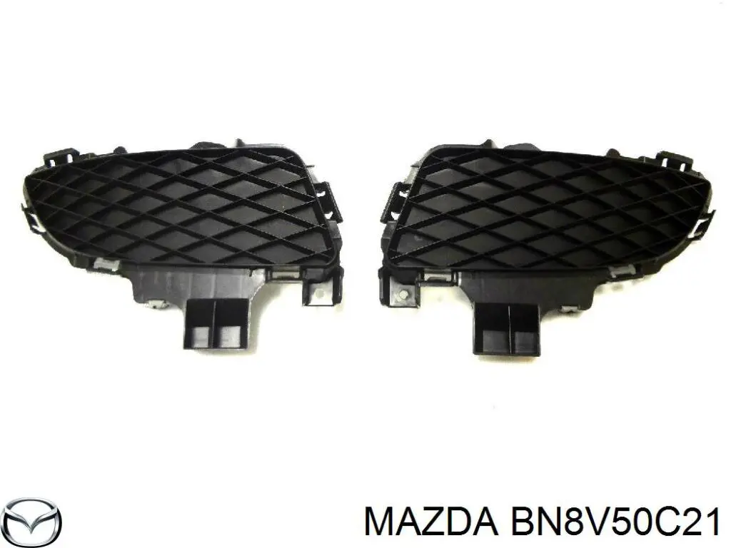 Заглушка (решетка) противотуманных фар бампера переднего левая Mazda BN8V50C21