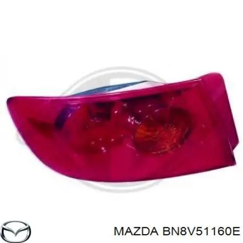 BN8V51160E Mazda lanterna traseira esquerda externa