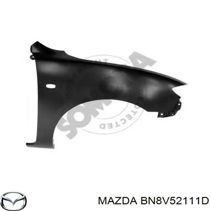 BN8V52111D Mazda pára-lama dianteiro direito