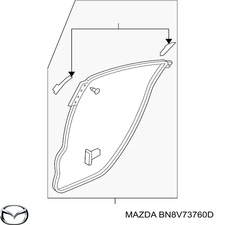 Уплотнитель задней двери Mazda BN8V73760C цена, от 45.62 USD