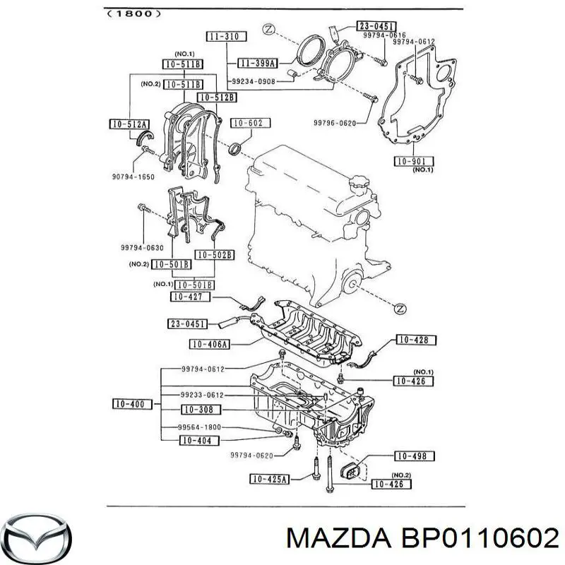 BP0110602 Mazda сальник распредвала двигателя