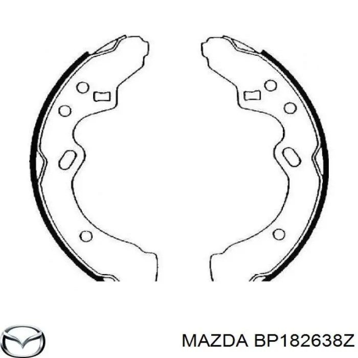 Задние барабанные колодки BP182638Z Mazda