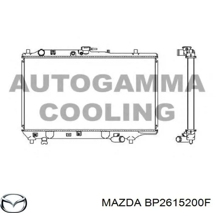 Радиатор охлаждения двигателя Mazda BP2615200F цена, от 60.41 USD
