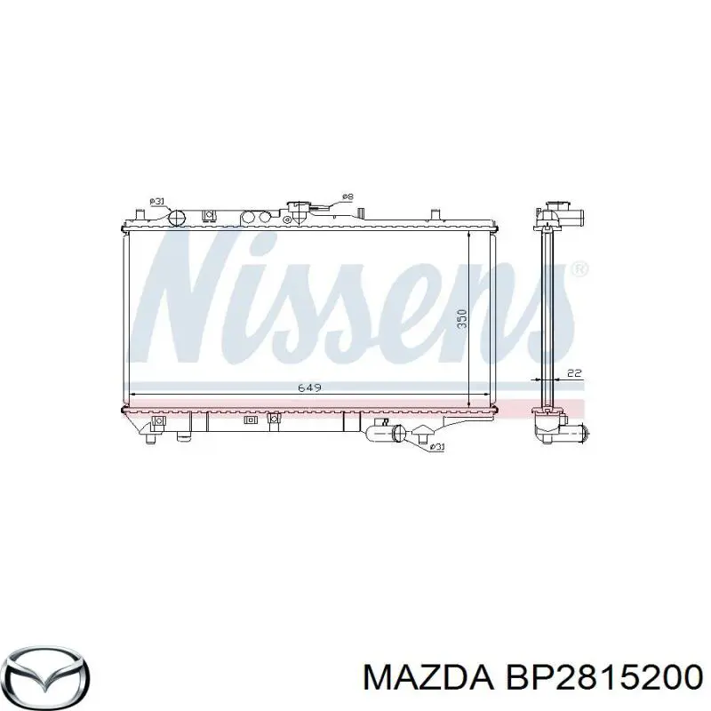 Купить BP2815200 Mazda Радиатор водяной