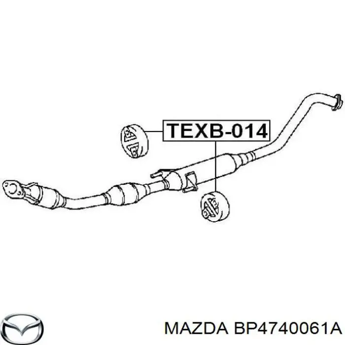 BP4740061A Mazda подушка крепления глушителя