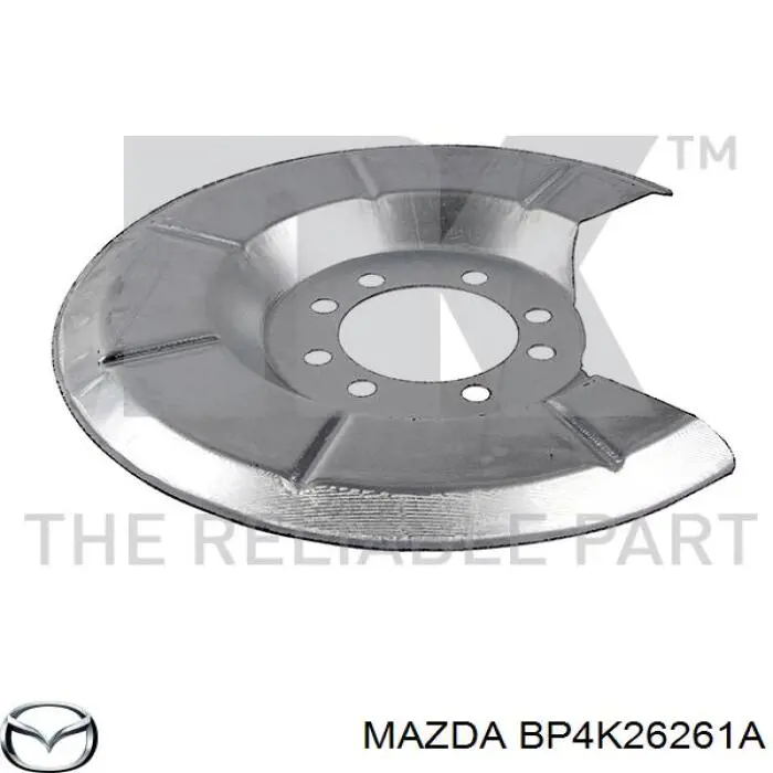 Chapa protectora contra salpicaduras, disco de freno trasero BP4K26261A Mazda