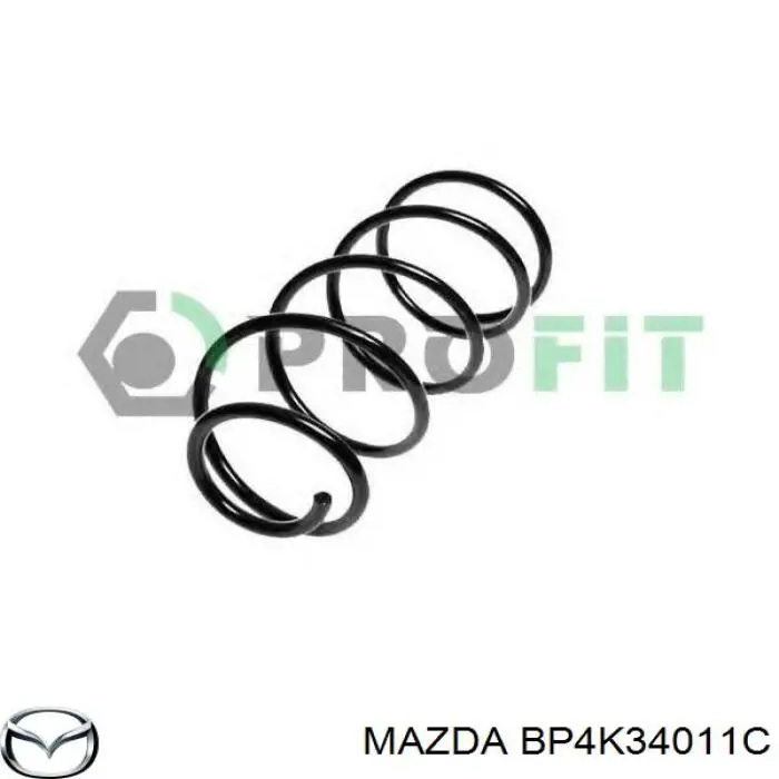Передняя пружина BP4K34011C Mazda
