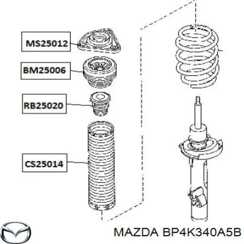 Пыльник амортизатора BP4K340A5B Mazda