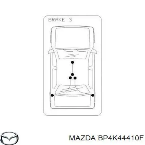 Трос стояночного тормоза задний правый Mazda BP4K44410F цена, от 17.20 USD