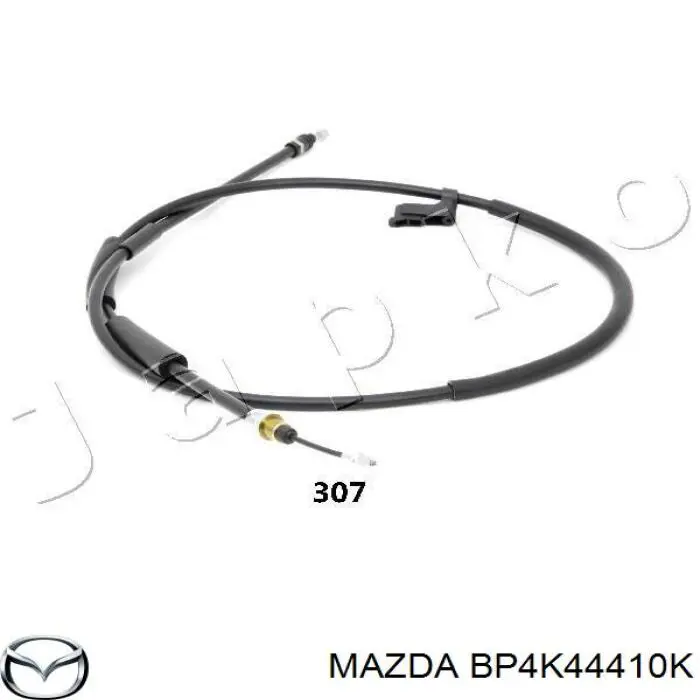 Cable de freno de mano trasero derecho BP4K44410K Mazda