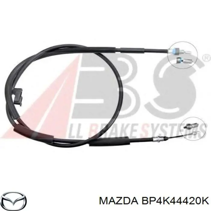 BP4K-44-420K Mazda трос ручного тормоза задний левый
