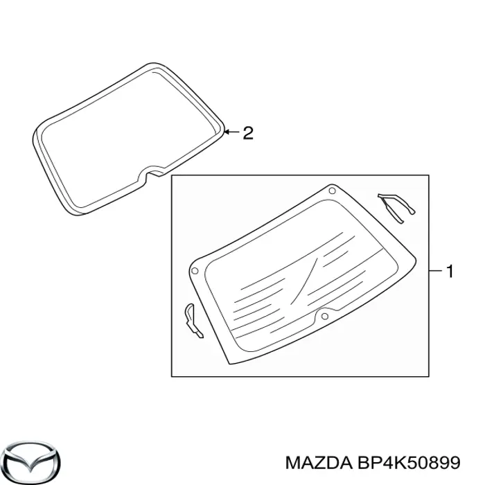 BP4K50899 Mazda Прокладка заднего стекла