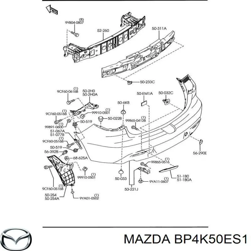 Купить BP4K50ES1 Mazda 