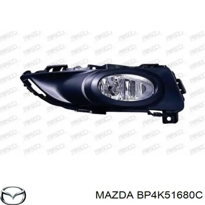 Фара противотуманная правая Mazda BP4K51680C