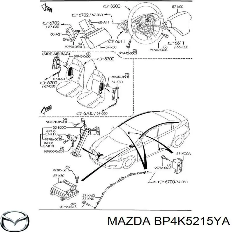  Mazda BP4K5215YA цена, от 11.40 USD