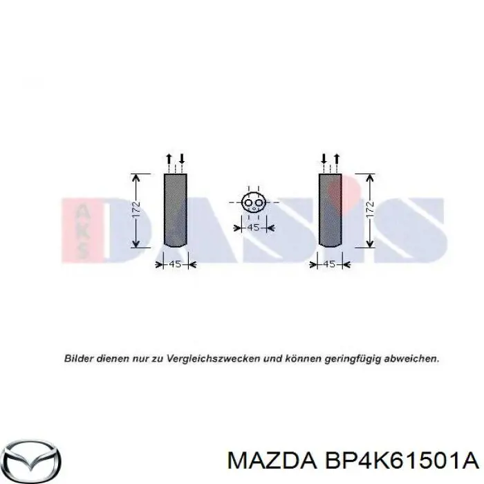Осушитель кондиционера Mazda BP4K61501A цена, от 29.74 USD