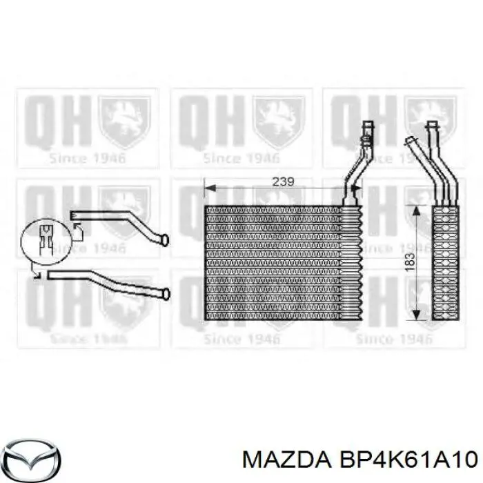 Радиатор печки (отопителя) Mazda BP4K61A10
