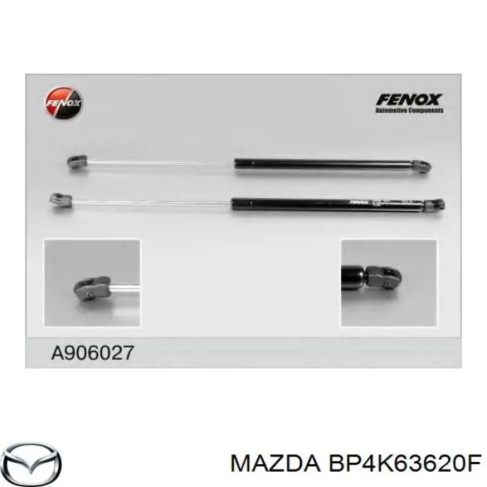 BP4K63620F Mazda amortecedor de tampa de porta-malas (de 3ª/5ª porta traseira)