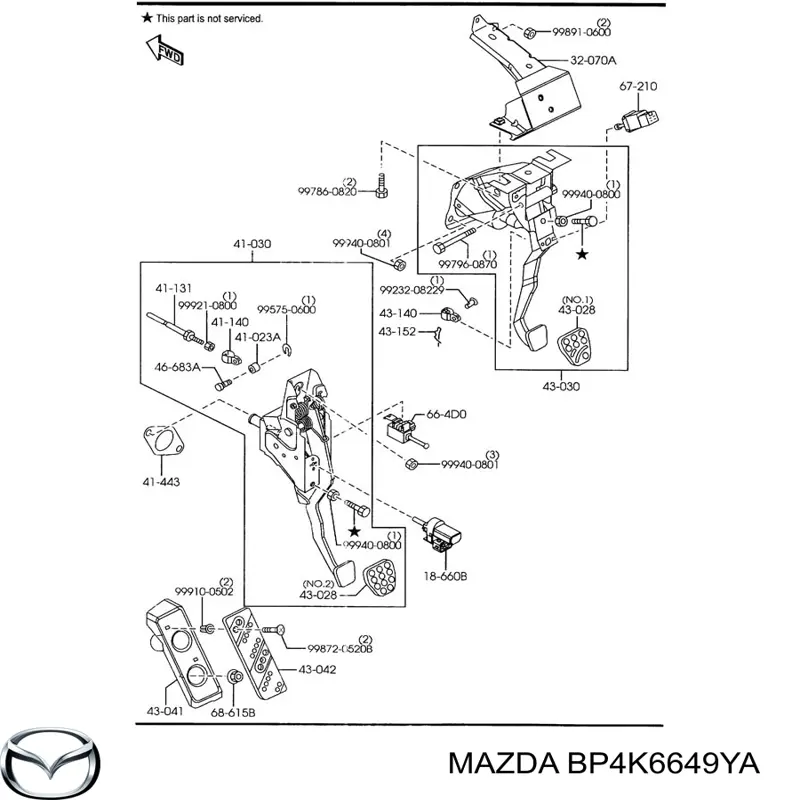 Sensor de ativação de embraiagem para Mazda 5 (CR)