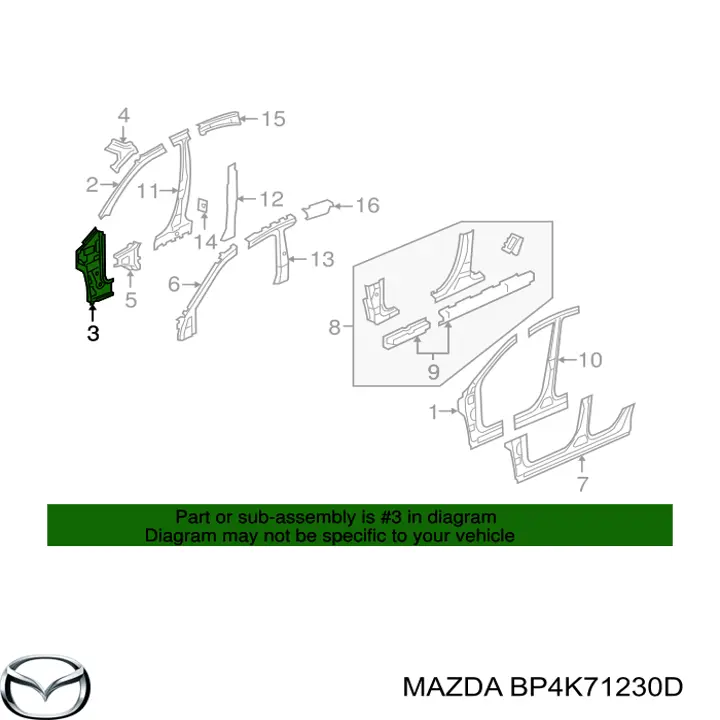 BP4K71230D Mazda 