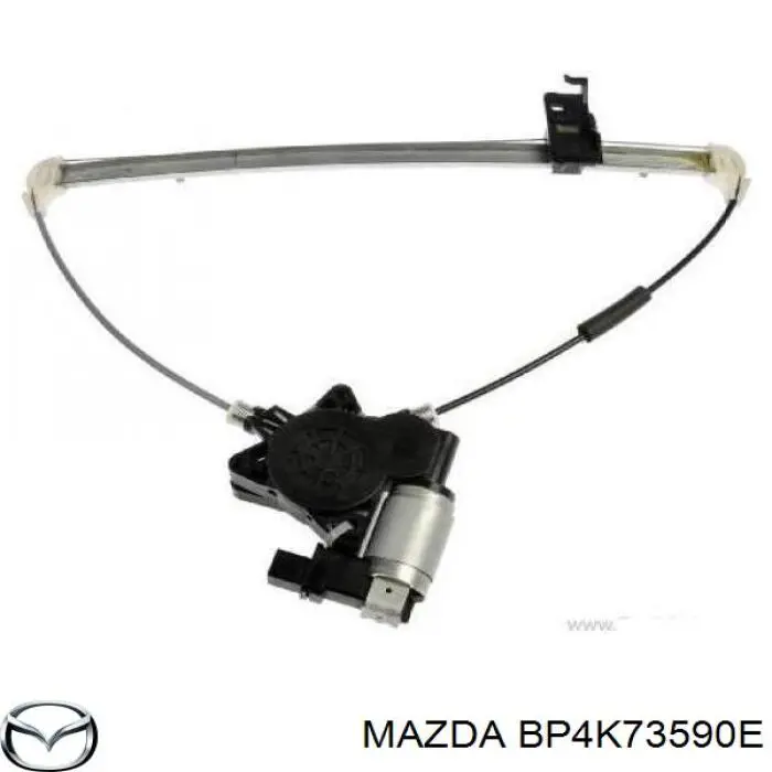 BP4K73590E Mazda mecanismo de acionamento de vidro da porta traseira esquerda