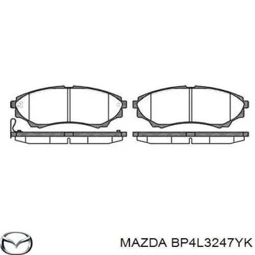 BP4L3247YK Mazda mangueira da direção hidrâulica assistida de pressão alta desde a bomba até a régua (do mecanismo)