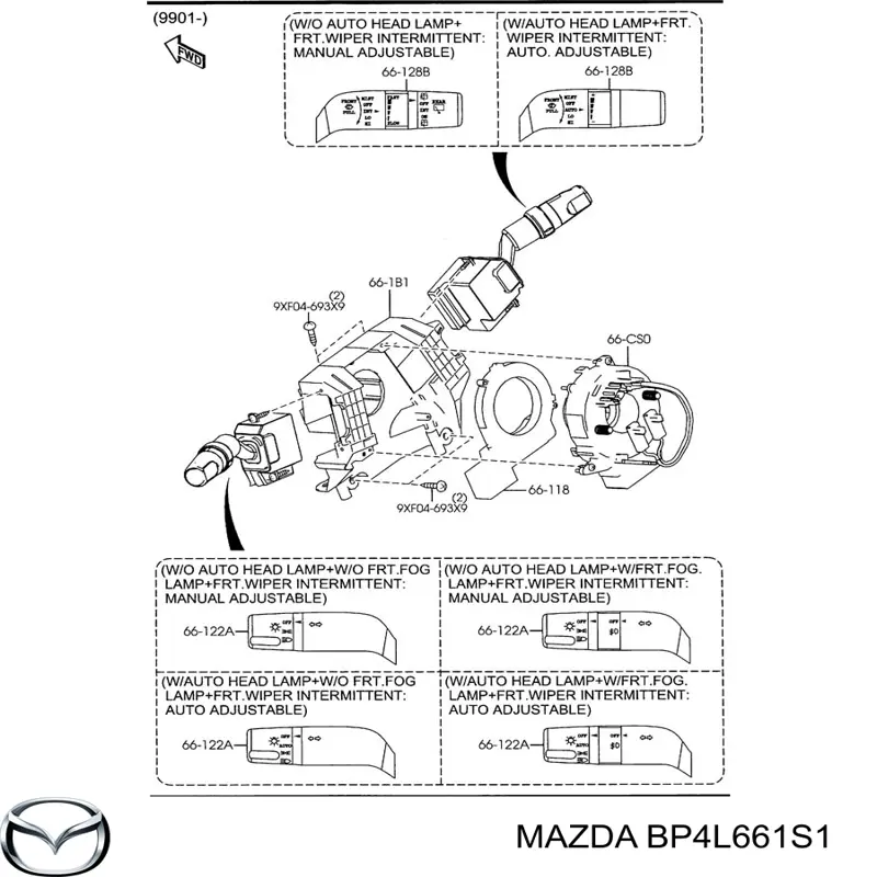 Купить BP4L661S1 Mazda Датчик руля