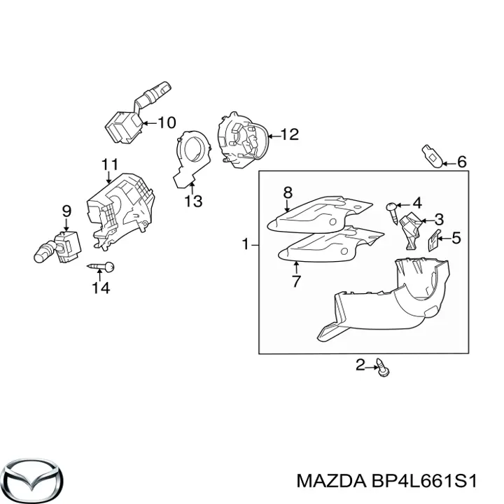 Датчик поворота руля Mazda BP4L661S1 цена, от 31.04 USD