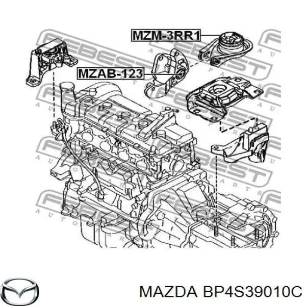 Soporte para taco de motor trasero BP4S39010C Mazda