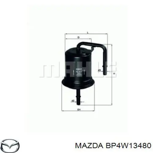 Фильтр тонкой очистки топлива Mazda BP4W13480 цена, от 29.26 USD