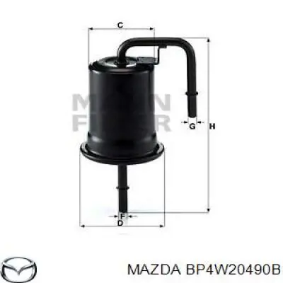 Купить BP4W20490B Mazda Фильтр-отстойник топлива грубой очистки