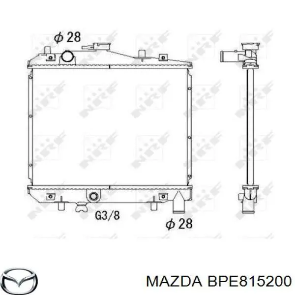 Радиатор BPE815200 Mazda