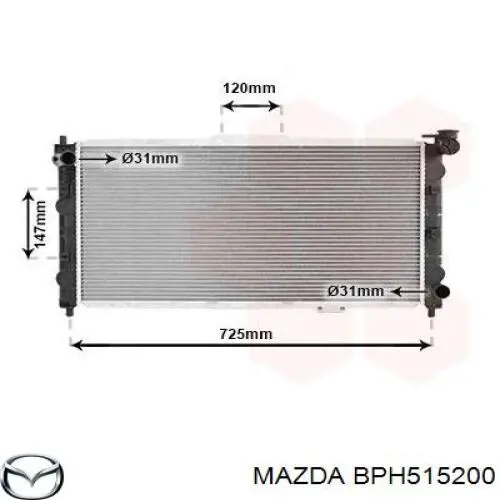 Купить BPH515200 Mazda Радиатор водяной