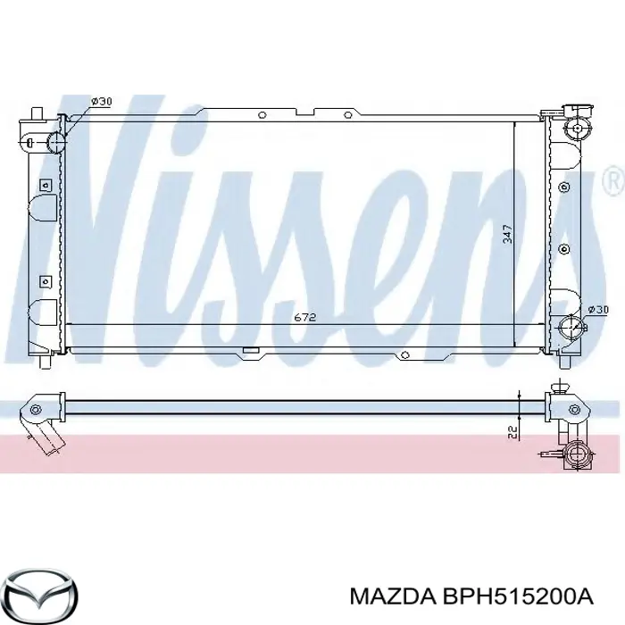BPH515200A Mazda Радиатор основной