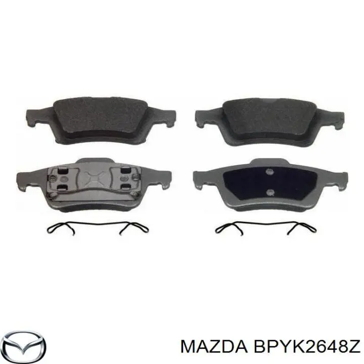 Задние тормозные колодки BPYK2648Z Mazda