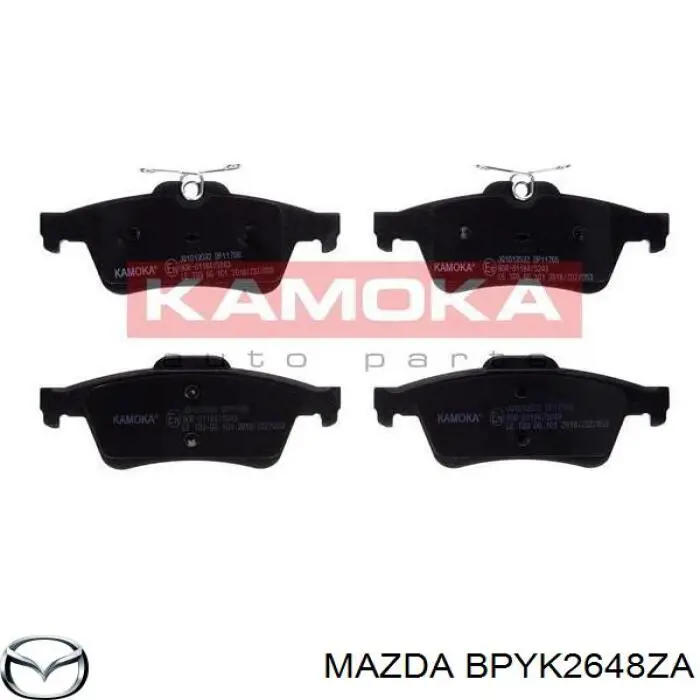 Задние тормозные колодки BPYK2648ZA Mazda