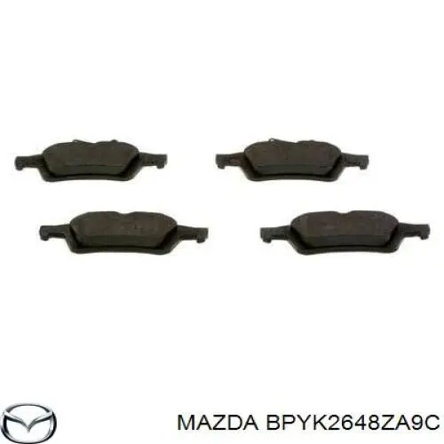 BPYK2648ZA9C Mazda колодки тормозные задние дисковые