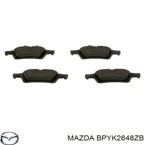 BPYK2648ZB Mazda колодки тормозные задние дисковые