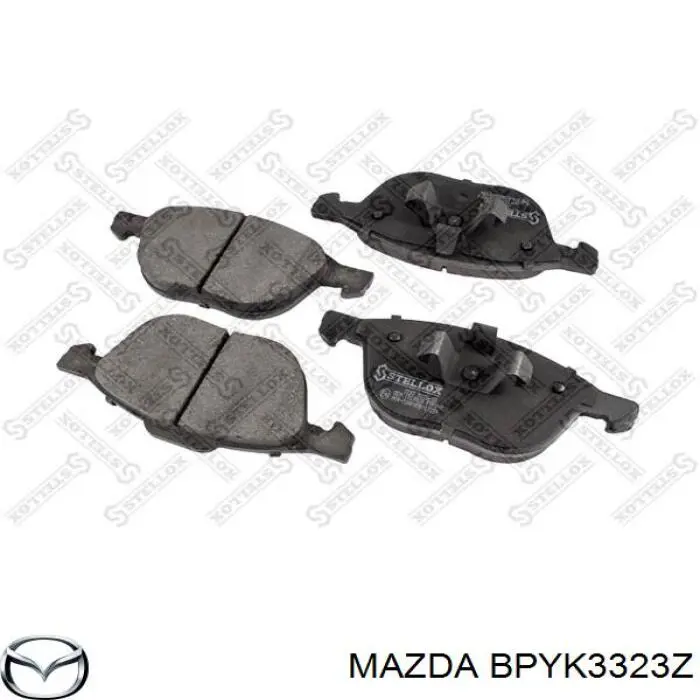 BPYK-33-23Z Mazda колодки тормозные передние дисковые