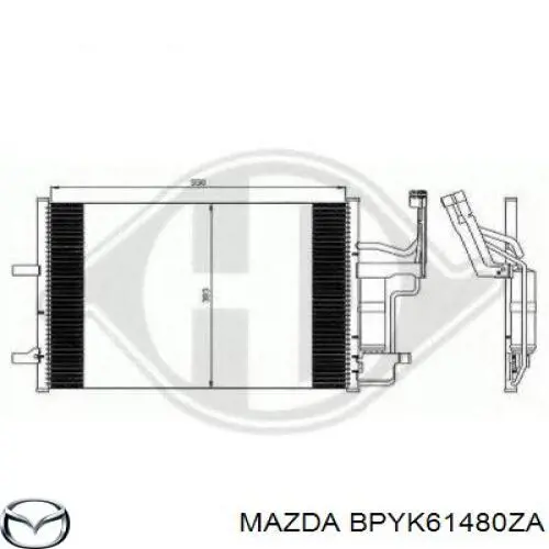 Радиатор кондиционера BPYK61480ZA Mazda