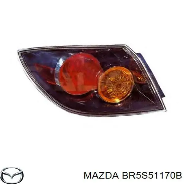 Фара задняя правая внешняя Mazda BR5S51170B цена, от 52.38 USD