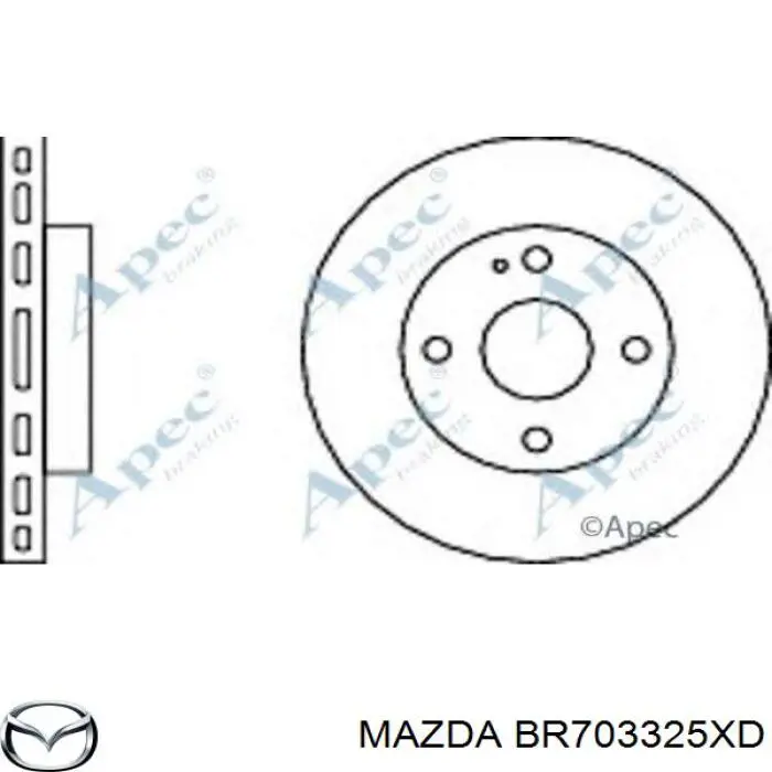 Купить BR703325XD Mazda Ротор тормозной