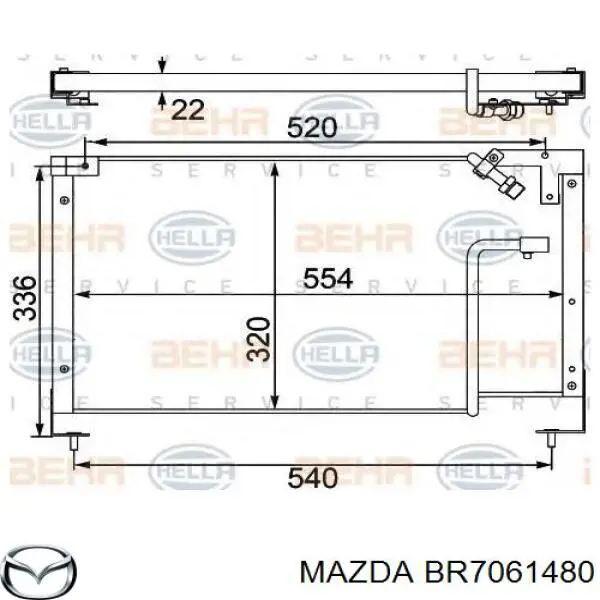 Радиатор кондиционера Мазда 323 3 (Mazda 323)