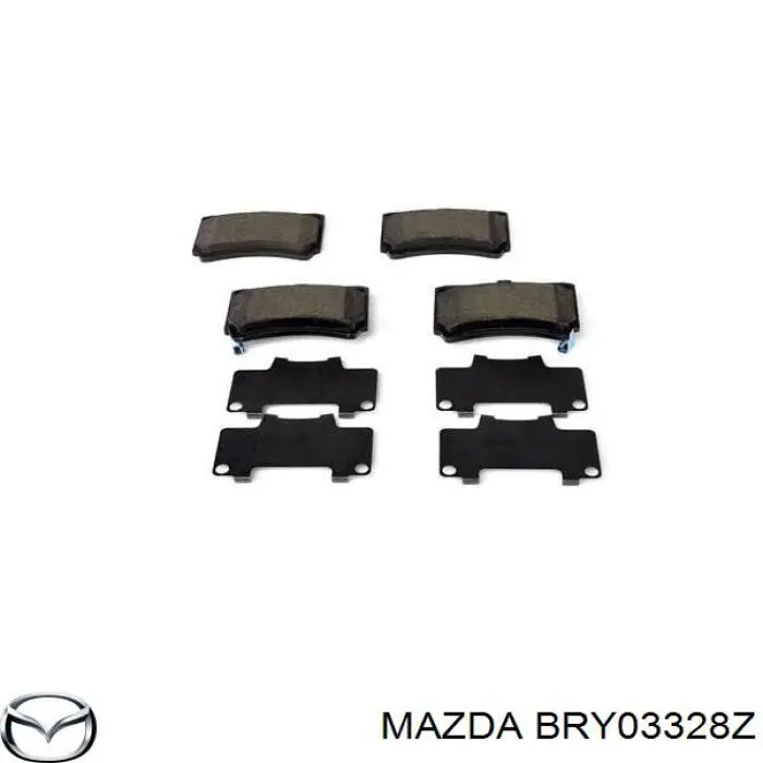 Передние тормозные колодки BRY03328Z Mazda