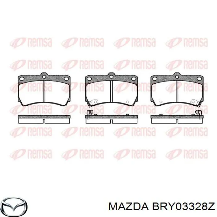 Колодки Mazda BRY03328Z цена, от 11.14 USD