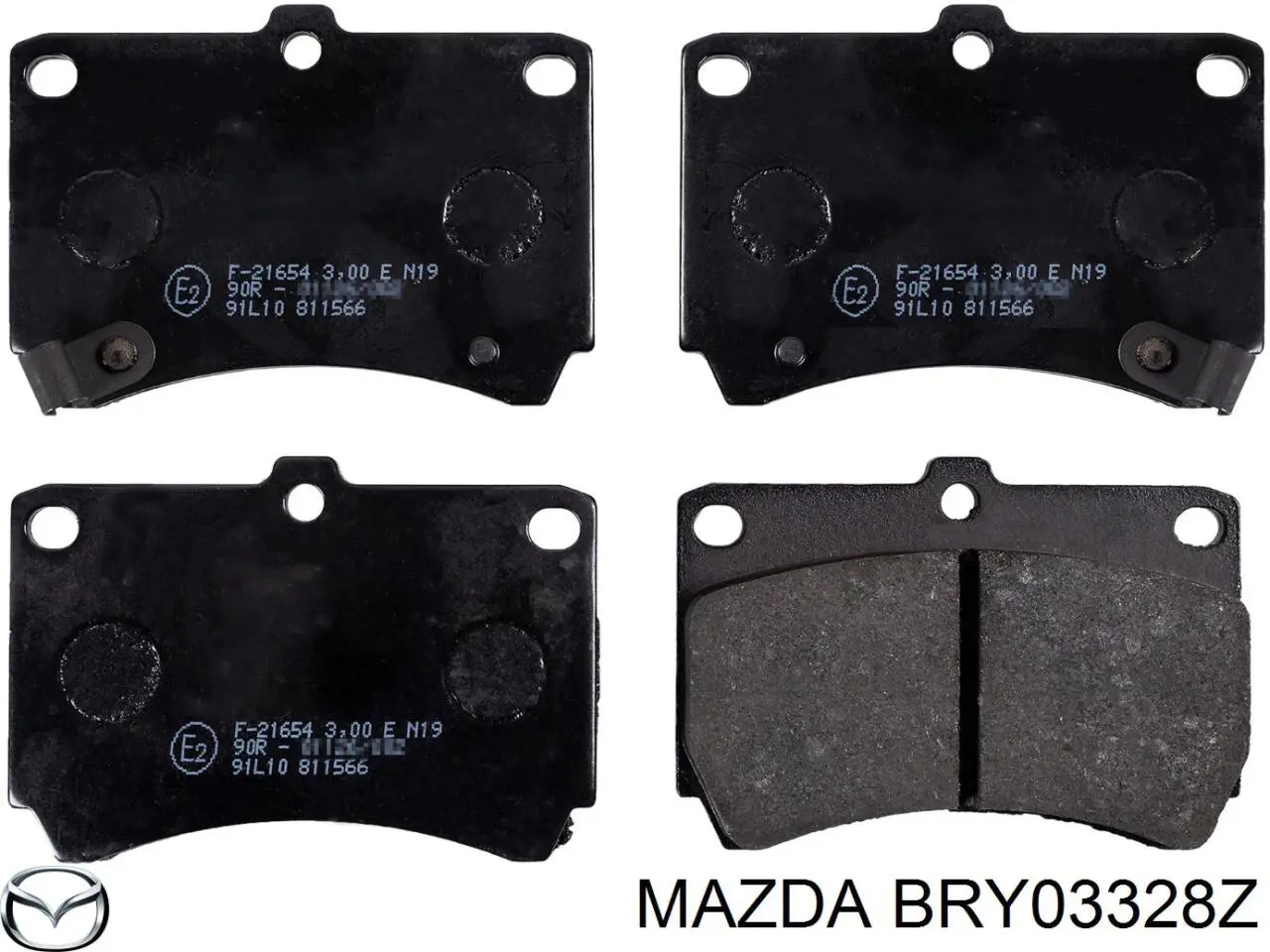 Купить BRY03328Z Mazda Колодки тормозные