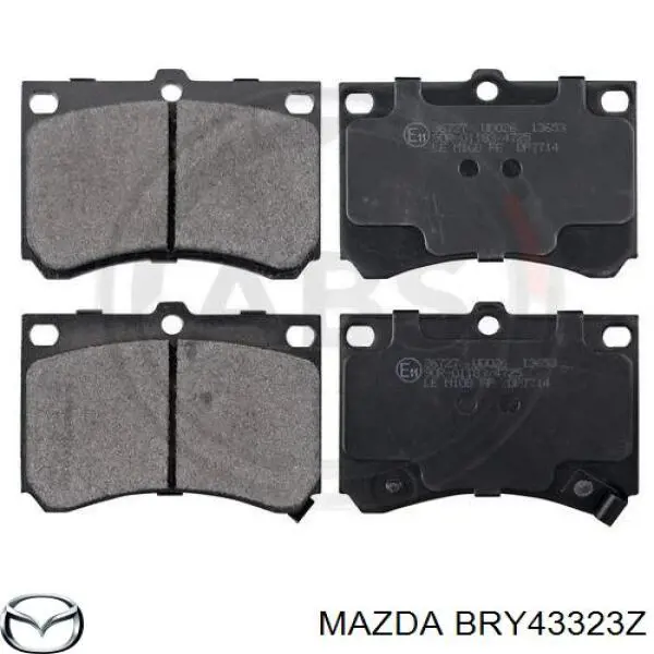 Передние тормозные колодки BRY43323Z Mazda