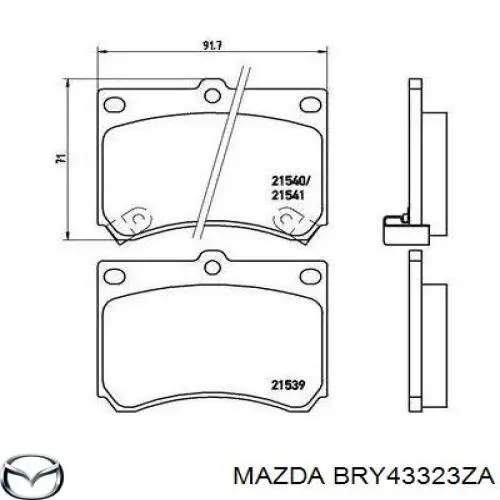 Передние тормозные колодки BRY43323ZA Mazda
