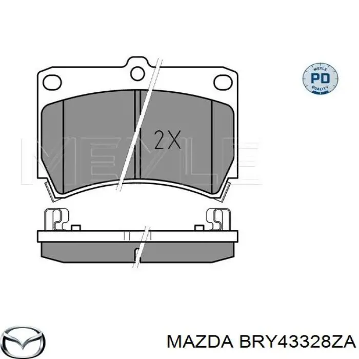 BRY43328ZA Mazda колодки тормозные передние дисковые