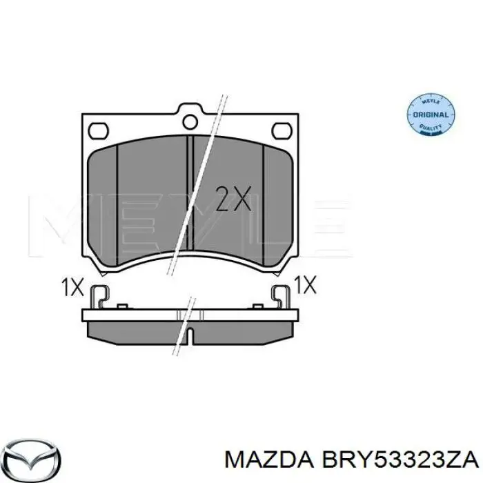 Передние тормозные колодки BRY53323ZA Mazda